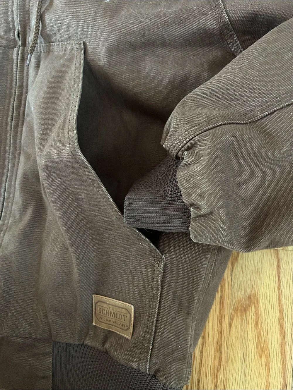 Brown Hooded Workwear Jacket - Picture 5 of 9
